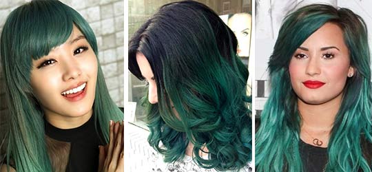Haarfarbe Grün